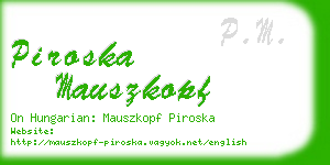 piroska mauszkopf business card